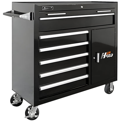 Homak  41" H2Pro 6 Drawer with 2 Drawer Comp Roller Cabinet - BK04041062