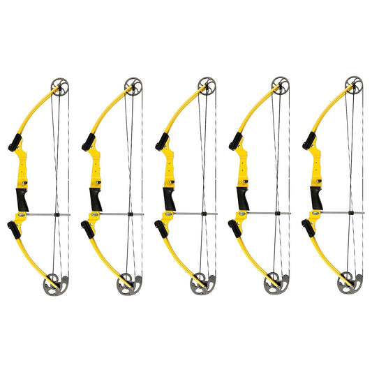Genesis Archery Original Adjustable Right Handed Compound Bow, Yellow (5 Pack) - 323573