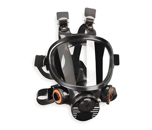 Grainger 3M 7800 - Reusable Respirator Industrial N95 Full Face Adjustable Head Strap Large Black - 2AD49