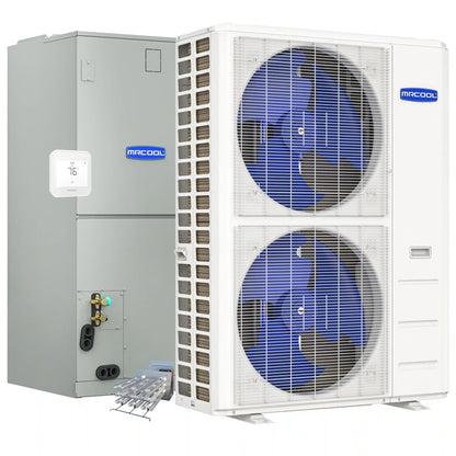 MRCOOL Hyper Heat 2nd Gen 48K BTU, 4 Ton 16.5 SEER2 Heat Pump Condenser and Ducted Air Handler with 8kW Heat Kit  - C48HP230BL00H08