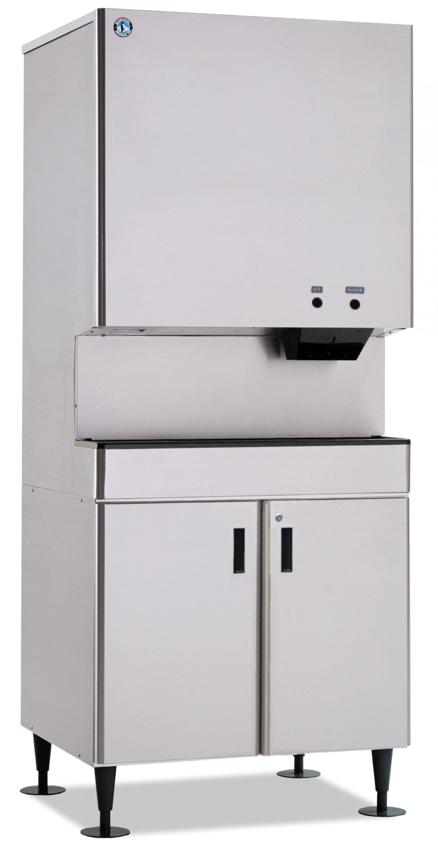 Hoshizaki DCM-751BWH | 34" Wide Water-Cooled Small Cubelet Ice & Water Dispenser w/ Built-In Storage Bin - DCM-751BWH