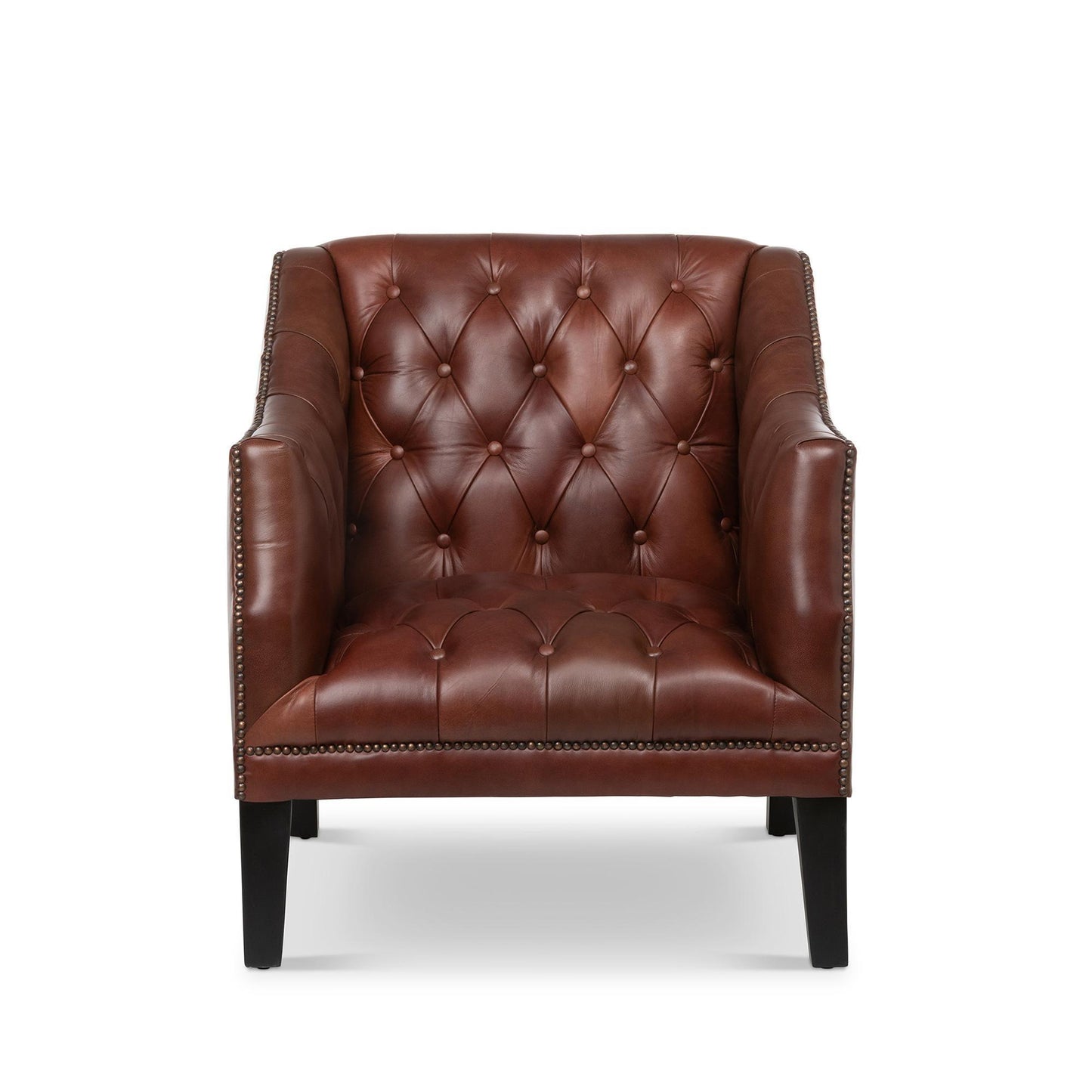 Park Hill Collection Mahogany Leather Library Chair, Cordovan - (EFS36068)