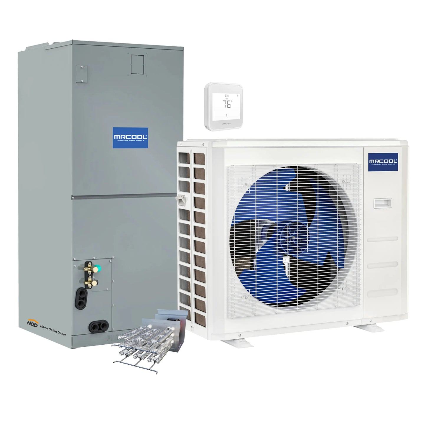 MRCOOL VersaPro 2nd Gen Central Split System with 20K BTU, 5 Ton, 15.2 SEER2, Heat Pump Condenser and Ducted Air Handler with 10kW Heat Kit   - MVP60HP2A00OH20