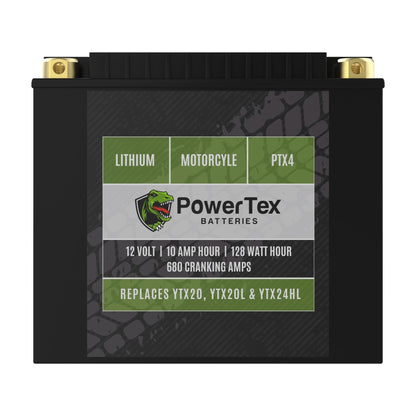 PowerTex Batteries YTX20HL-BS LiFePO4 Lithium Iron Phosphate Motorcycle Battery