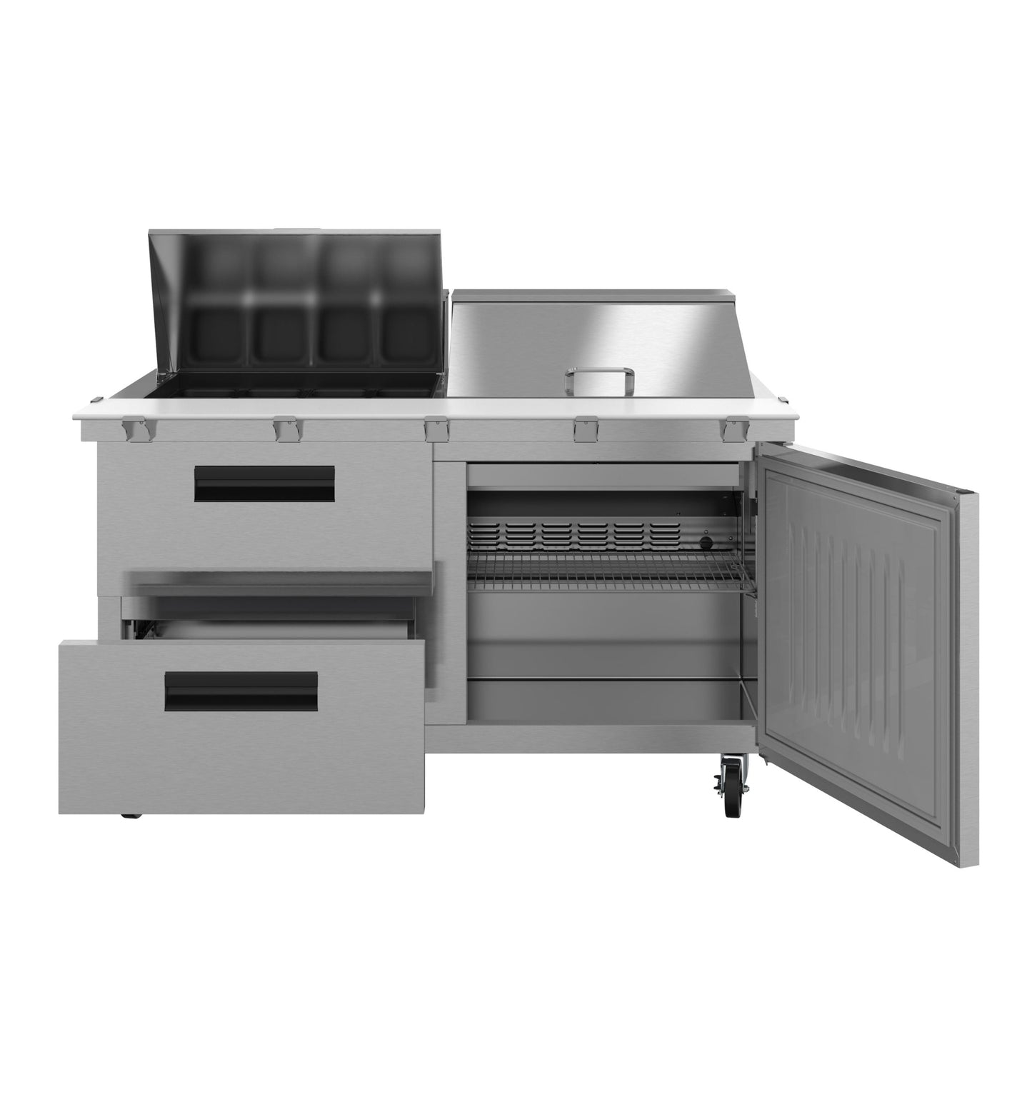 Hoshizaki SR60B-24MD2 | 60" Wide 2 Drawer Mega Top Sandwich Prep Table - SR60B-24MD2