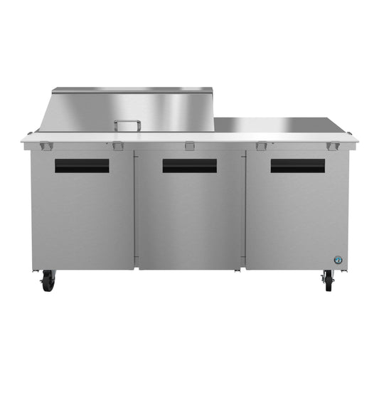 Hoshizaki SR72B-18M | 72" Wide 3 Door Mega Top Sandwich Prep Table - SR72B-18M