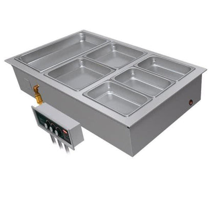 Hatco  3-Pan Drop-In Modular Heated Food Well with Manifold - 240V, 3 Phases - HWBI-3M