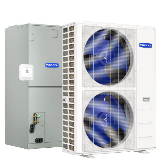 MRCOOL Hyper Heat 2nd Gen 48K BTU, 4 Ton, 16.5 SEER2 Heat Pump Condenser and Ducted Air Handler  - CENTRAL-48-HP-230B00-O